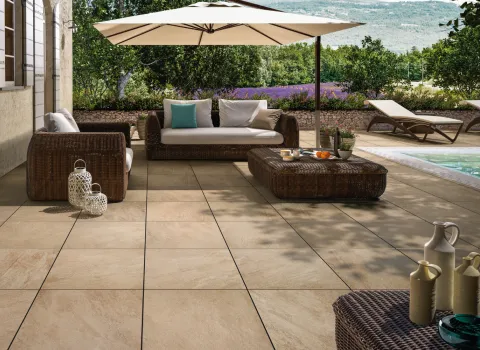 Outdoor-Fliesen von Villeroy & Boch.